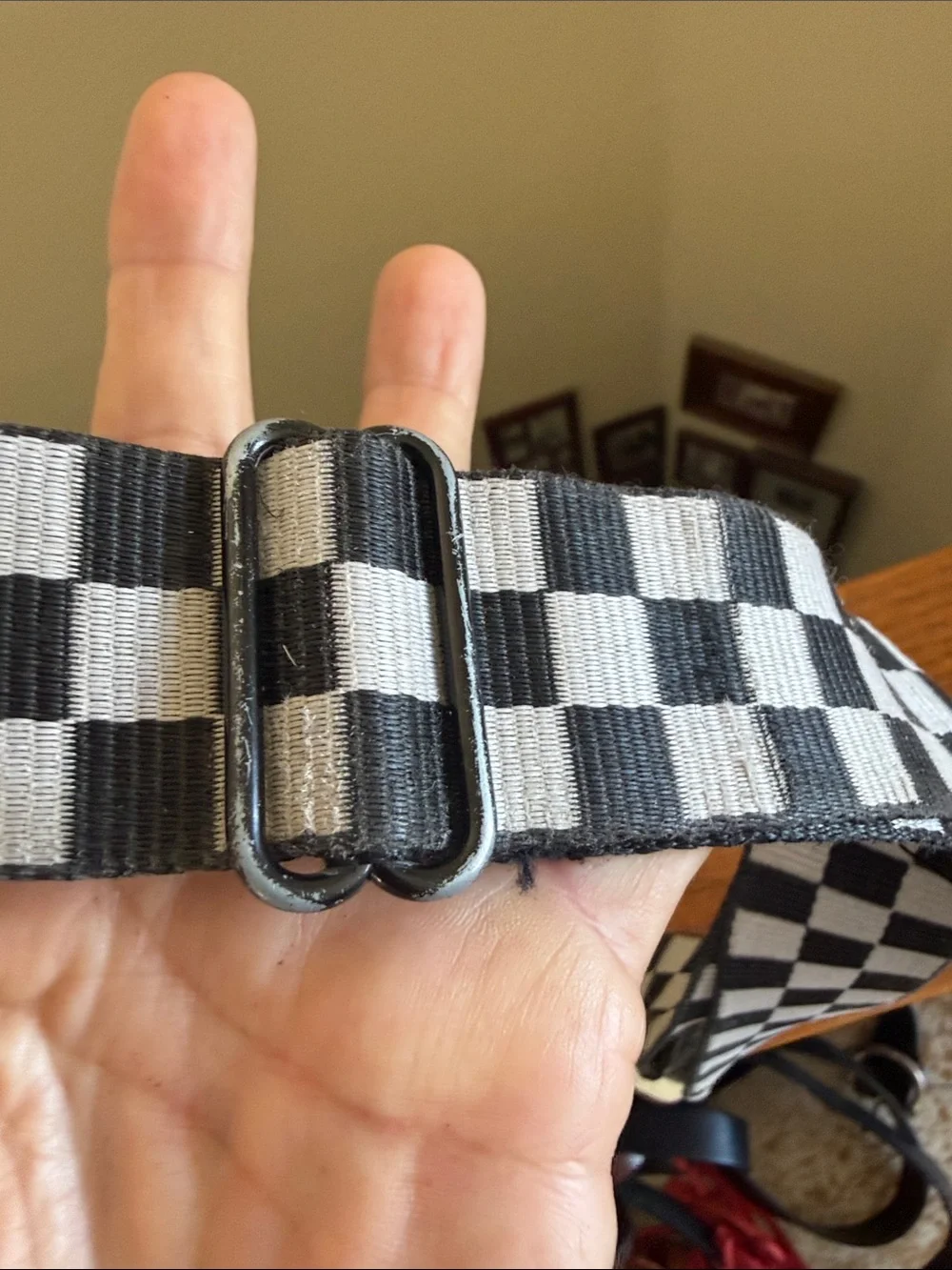 Ford Mustang Checker Flag Auto Seatbelt Buckle Black Belt
